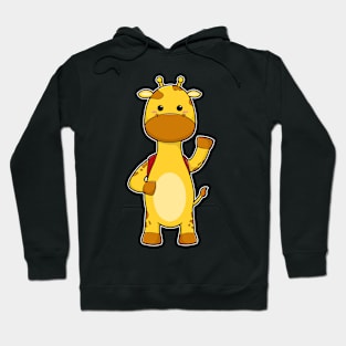 Giraffe with Backpack Hoodie